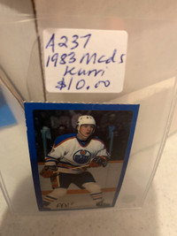 Jari Kurri McDonald’s 1983 Mini Card Oilers Showcase 305