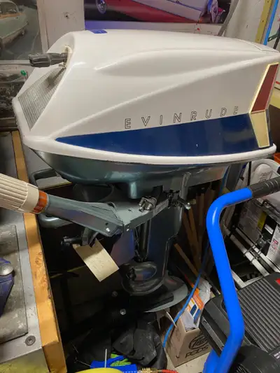 1962 Evinrude vintage outboard boat motor 10 hp., View more