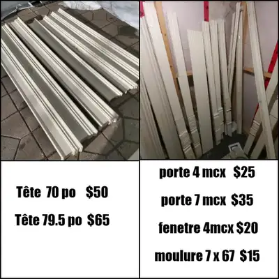 tete de porte mdf moulure EN BOIS de porte et fenetre pres de jean talon et lacordaire par texto svp...