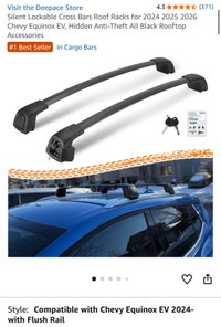 Roof Racks Cross Bar Chevy Equinox EV Hamilton Ontario Preview