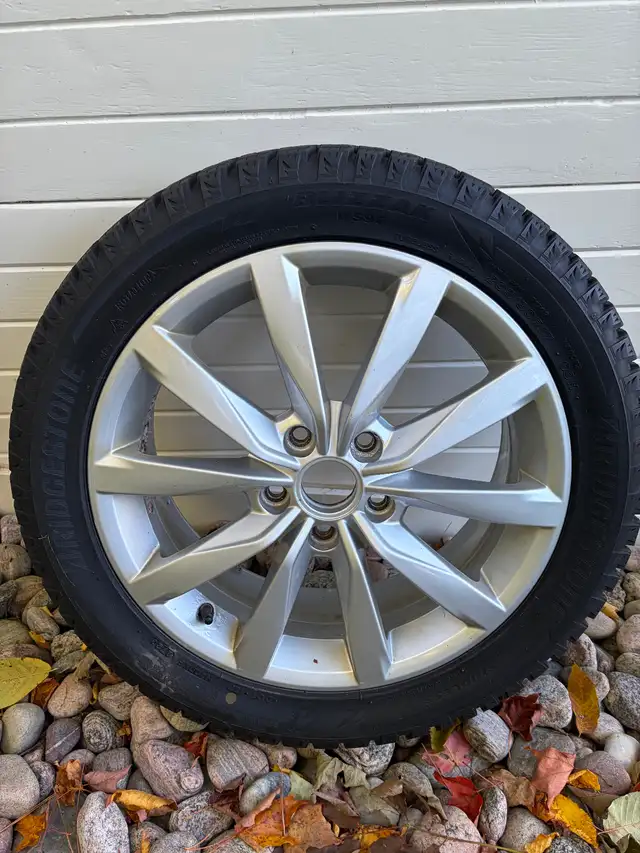 205/50R17 Bridgestone Blizzak Winter Tires on VW Alloy Rims | Tires ...