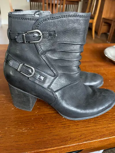 Josef Seibel Black Leather Boots!!, View more