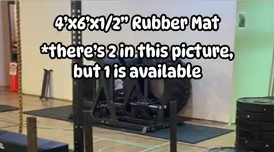 4’x6’x1/2” Rubber Floor Mat, View more