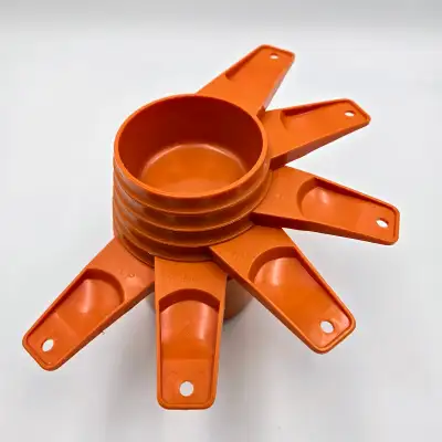 Vintage Tupperware Measuring Cups Set Of 6 Harvest Orange Tanger, View more
