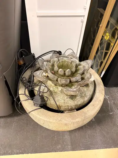 concrete water fountain (lotus), View more