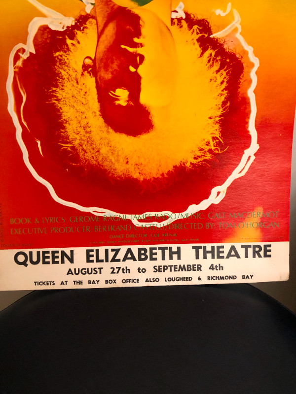 HAIR The Tribal Love Rock Musical 1968 Queen Elizabeth Theatre W in Arts & Collectibles in Vancouver - Image 2