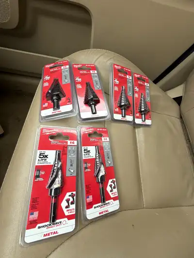 I have four # 5s for sale and two # 4 drill and impack rated step bits for sale . Willing to sell al...