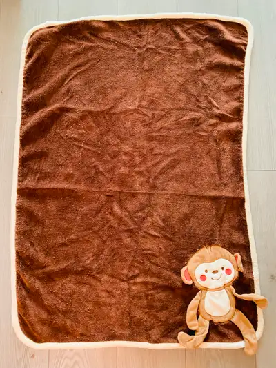 Cute Monkey Baby Reversible Blanket 30 in x 40 in, View more
