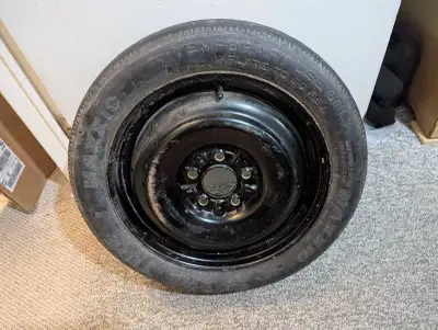 For sale is a used donut spare tire with a 5x114.3 bolt pattern, as shown in the pictures. It is in...