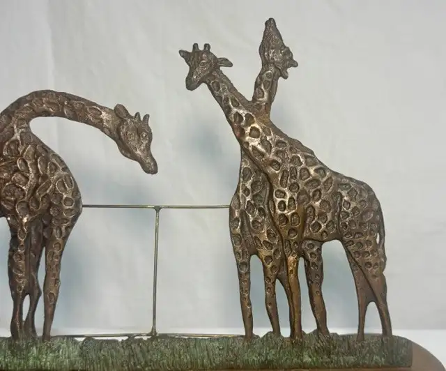 Denis Mathews Bronze Giraffes Picture Frame in Arts & Collectibles in Mission - Image 9