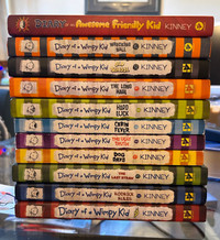 Lot of 11 Diary of a Wimpy Kid Books (#1-6,8-10,14 & Rowley Diar