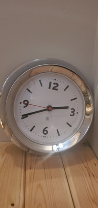 Silver wall clock