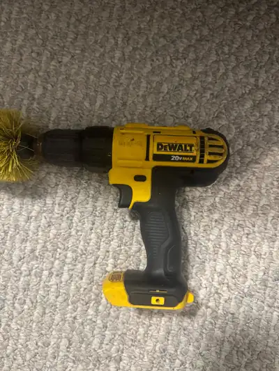 Dewalt drill without attachment, battery and charger., View more