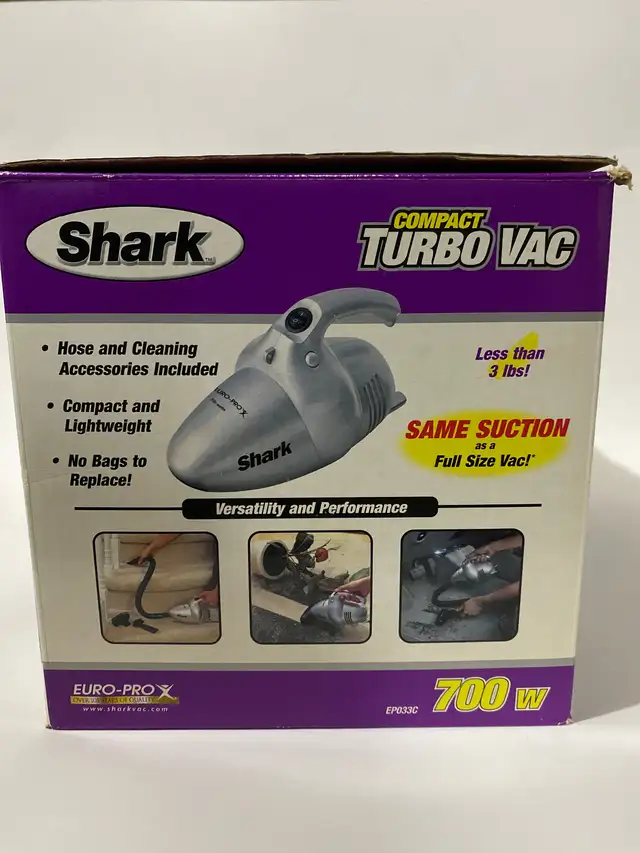 Shark Compact Turbo Vacuum In Box in Vacuums in Winnipeg - Image 3