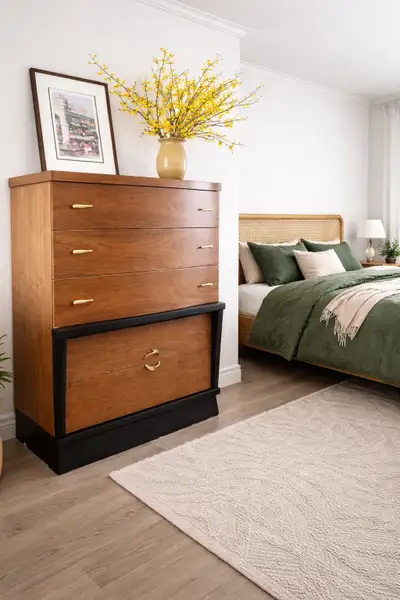 refinished tall mcm dresser , View more