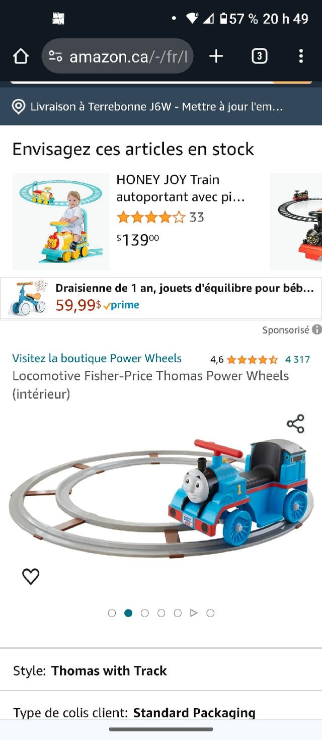 Voiturette/Train électrique Thomas dans Jouets et jeux  à Laval/Rive Nord - Image 4