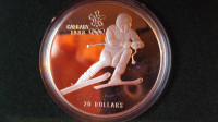 1988 CALGARY OLYMPIC "DOWNHILL SKIING" $20 COIN