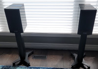Dynaudio Evoke 20 speakers with matching stands and GAIA feet