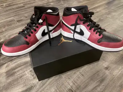 Nike Air Jordan 1 Mid black and red (BRAND NEW), View more