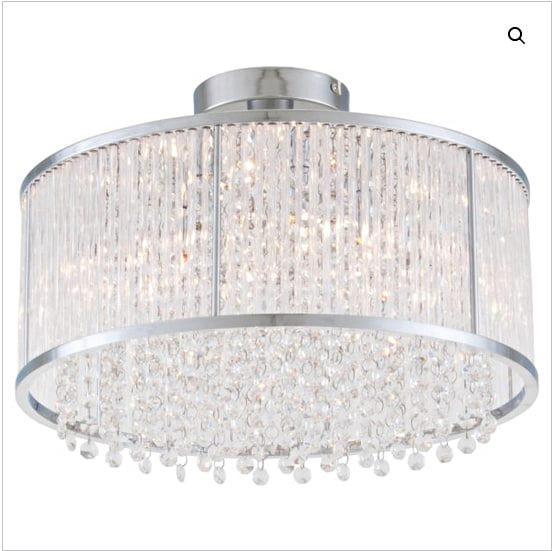 CLASSIC DVI Sparxx 6 Light Large Semi-Flush Mount Chandelier in Indoor Lighting & Fans in Vancouver