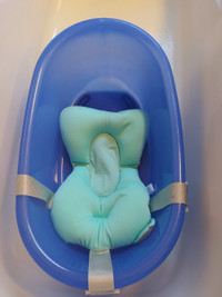 IKEA baby bath tub and bath cushion seat