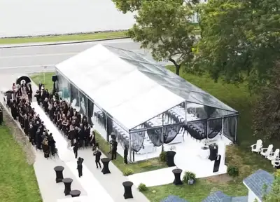 10m X 20m Black Powder Coated Clear Span Tent, View more