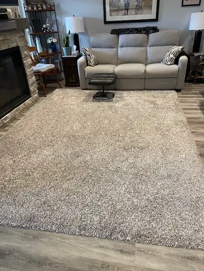 Grayish shag carpet for sale size 7 foot X 10 foot,
