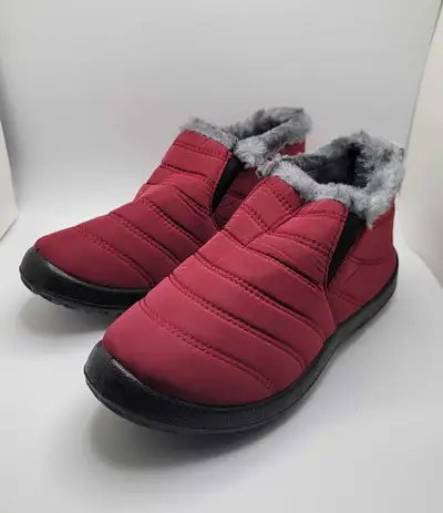 Women’s Waterproof Warm Booties –Red, Size 8, View more