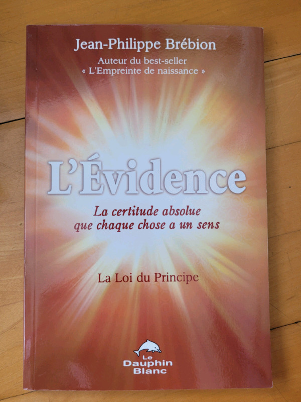 Livre L'Évidence de Jean-Philippe Brébion dans Manuels  à Longueuil/Rive Sud