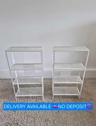 DELIVERY AVAILABLE LIKE NEW White 4 Tier Level Shelving Unit , View more