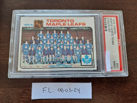 Carte de hockey Équipe des Maple Leafs de Toronto 1975 PSA