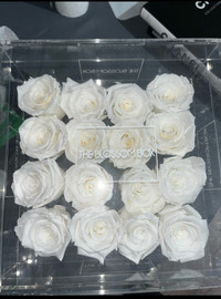 The Blossom Boxg Eternity roses acryclic makeup box