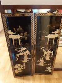 2 Pcs Lacquered Eastern Wall Art