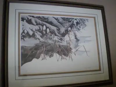 Large Beautiful Signed Limited Edition Print by Artist Jack Reid - Edition Number 316/450 with Embos...