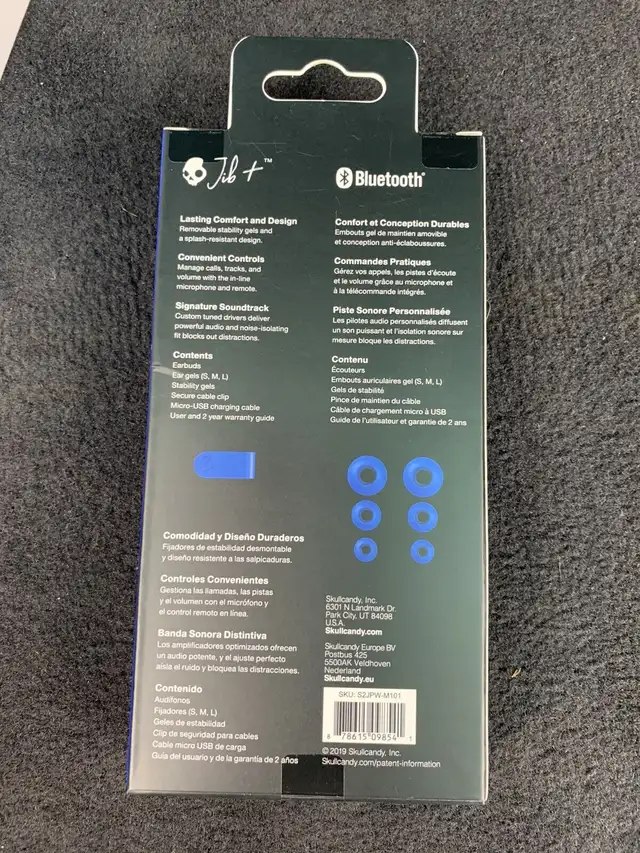 Skullcandy Jib+ In-Ear Sound Headphones - Blue/Black63295983680129122