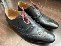 Topman Men’s Brogue Wingtip Leather Shoes Size 8 US 42 EUR