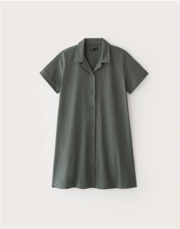 Frank and Oak The Camp Collar Dress in Teal Grey in Women's - Other in Port Alberni