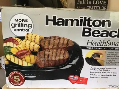 Hamilton Beach Health Smart In/Outdoor Electric  Grill-31605AC, View more