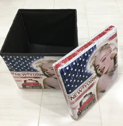 Fun Marilyn Monroe NYC Collapsible Storage Cube/Foot stool/Seat, View more