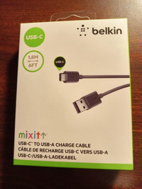 USB-C to USB-A Charge Cable - New, $15
