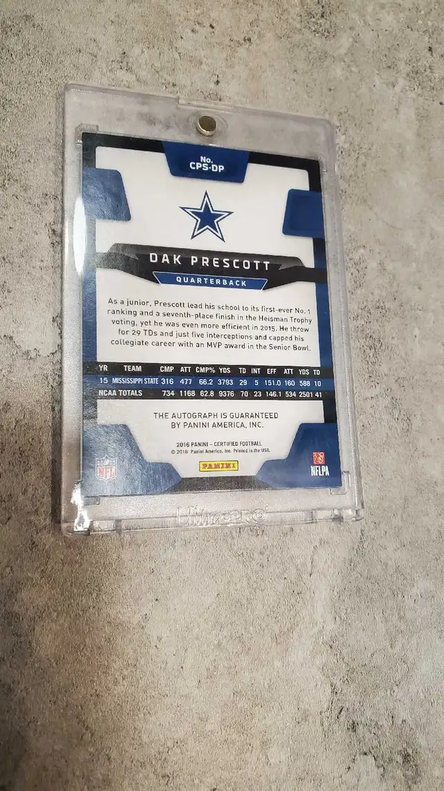 Dak Prescott Panini Rookie card in Arts & Collectibles in City of Toronto - Image 3
