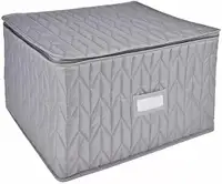 NEW Our Table Quilted Stemware Storage Case with Dividers for 12