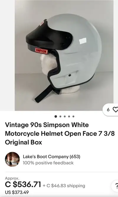 Worn 4 times Size 7-1/4” Snell certified SA224959 Never dropped Professional race grade