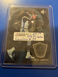 Michael Jordan 1998 SP Phi Beta Carolina #J9 NBA Showcase 267 