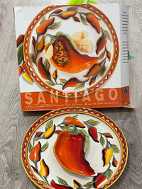 Clay Art SANTIAGO 2 Piece CeramicEntertainment Set