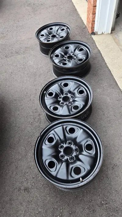 I am selling 4 of steel rims for winter tires with sensors. Bolt circle is 5x120