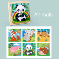 NEW Kids wooden puzzles - 6 side puzzle blocks