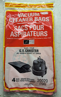 Vintage GE Canister Vacuum Cleaner Bags - T20