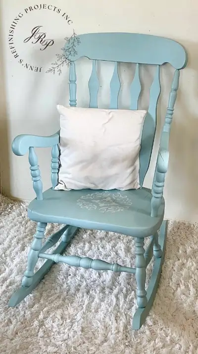 This vintage solid oak rocking chair is the perfect accent for your living room, nursery, sun room o...