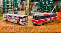 Vintage TTC Streetcar & Bus Cardboard Display Models